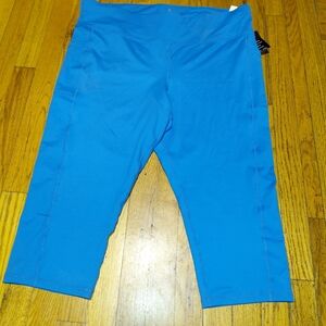 Ideology Performance Blue Athletic Capri Leggings Size 3X